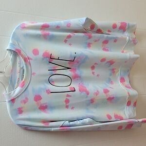 NWT Rae Dunn tye die LOVE sweater